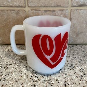Retro/Vintage 60s Glasbake Love Mug